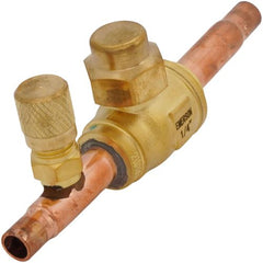 WHITE-RODGERS White-Rodgers 081013 BVSS series refrigeration ball valve w/ access valve, brass locking seal cap 1/4 inches ODF