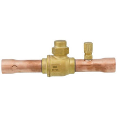 WHITE-RODGERS White-Rodgers 081017 3/4 inches odf bvss series refrigeration ball valve w/ access valve, brass locking seal cap
