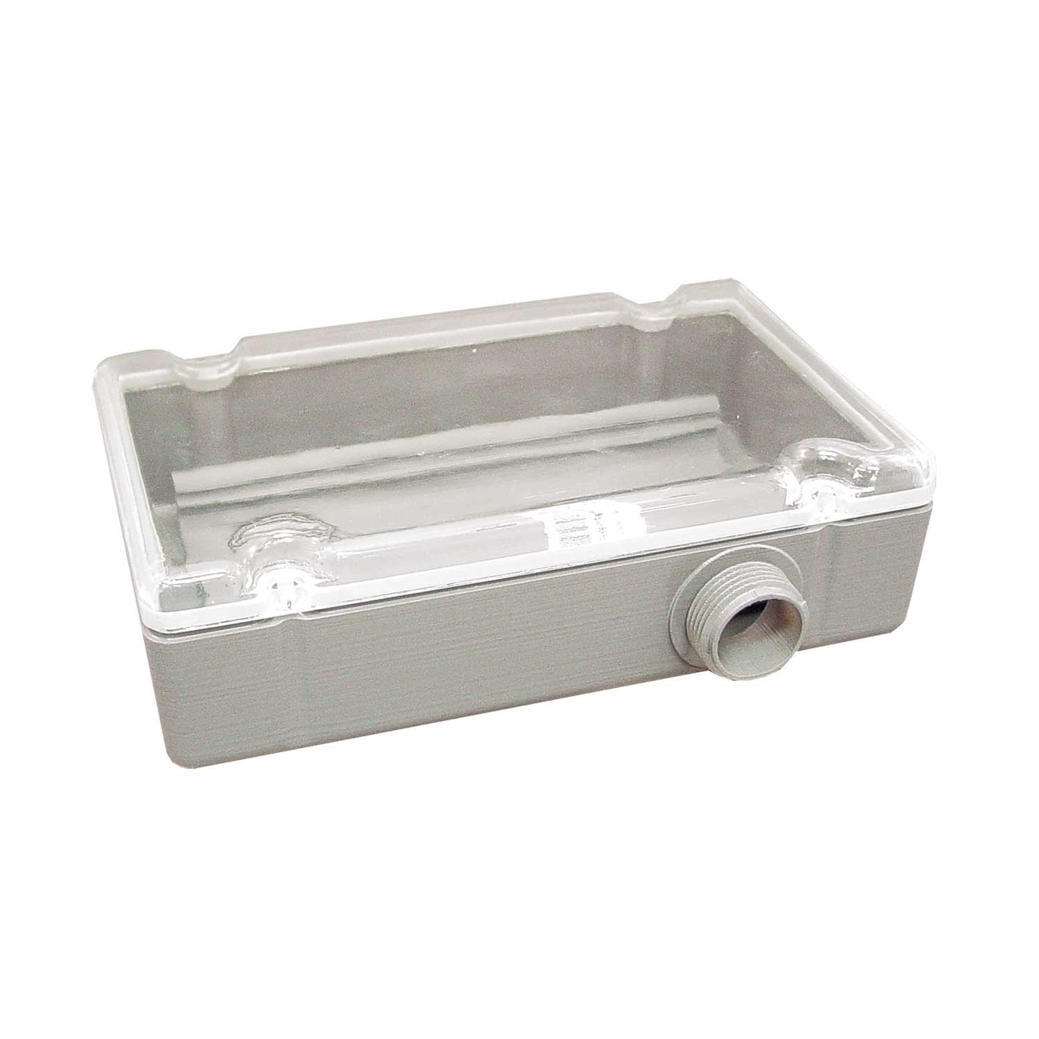 FUNCTIONAL DEVICES Functional Devices PE6020 plastic housing NEMA 1 enclosure 0.75 in. NPT nipple 4.28 in. H x 7.00 in. W x 2.00 in. D 2.75 in. W snap-track