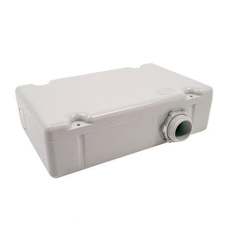 FUNCTIONAL DEVICES Functional Devices PE6020 plastic housing NEMA 1 enclosure 0.75 in. NPT nipple 4.28 in. H x 7.00 in. W x 2.00 in. D 2.75 in. W snap-track