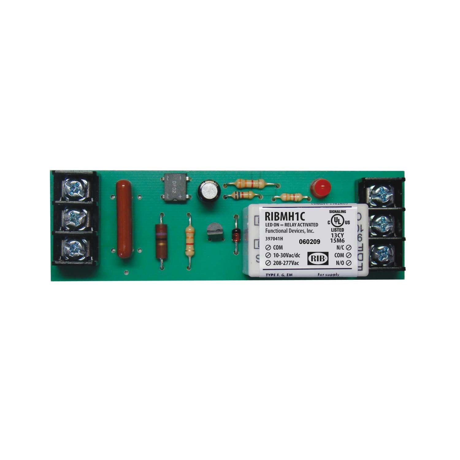 FUNCTIONAL DEVICES Functional Devices RIBMH1C Track Mount Relay 15 Amp 4-inch