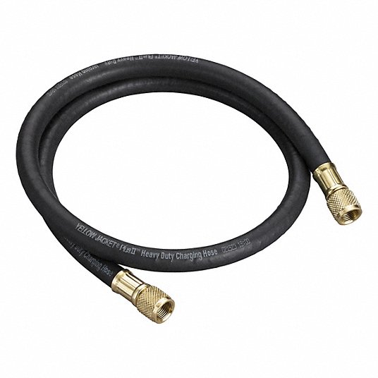 YELLOW JACKET Yellow Jacket 15636 combination charging/vacuum hose 3/8 inch ID 36 inch length 3/8 inch straight flare x 3/8 inch straight flare 0 degree angle