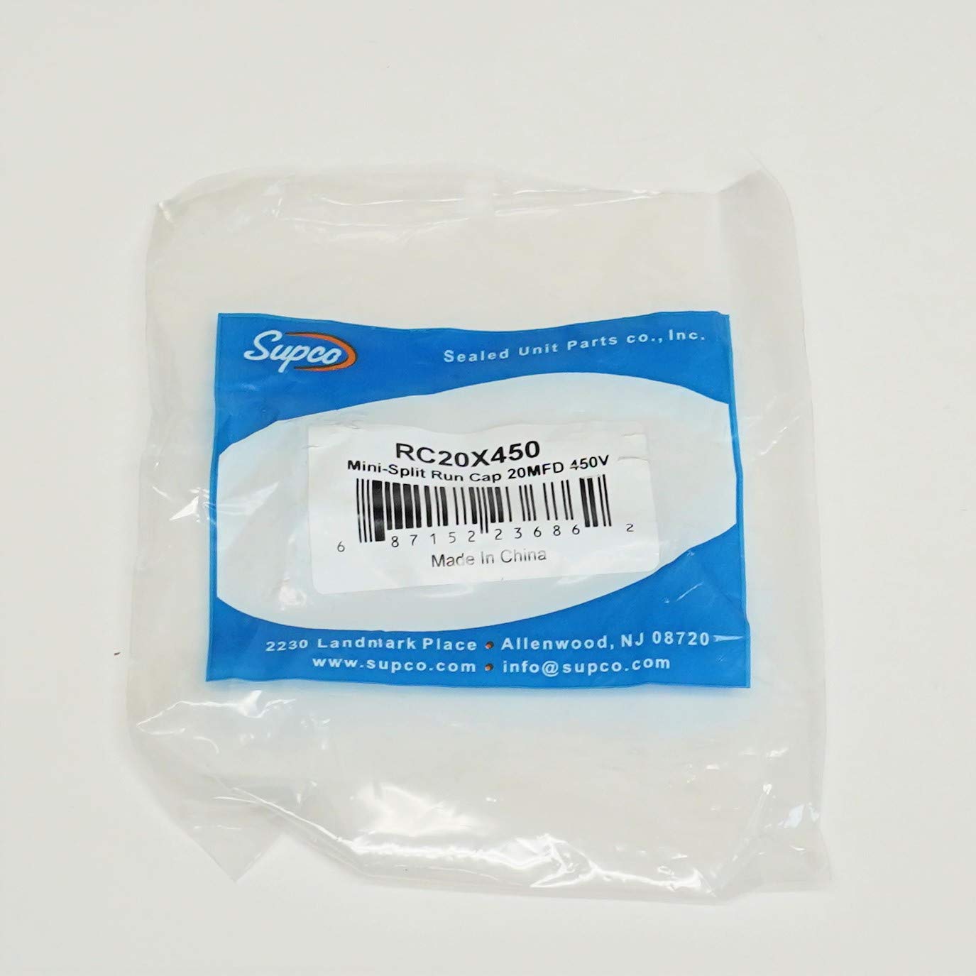 SUPCO Supco RC20X450 Minisplit Run Cap 20mfd 450v