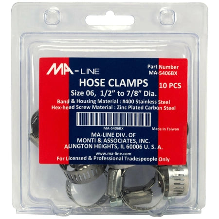 MONTI & ASSOCIATES Monti & Associates MA-5406BX MA line 3/8–7/8 clamp, 10/box
