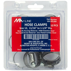 MONTI & ASSOCIATES Monti & Associates MA-5412BX Line 1/2–1-1/4 Clamp 10/Box