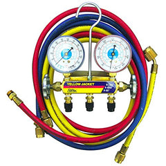 YELLOW JACKET Yellow Jacket 41343 R-134A automotive manifold 60 inches hose fittings and hose anchors