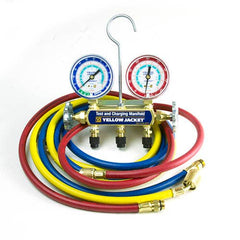 YELLOW JACKET Yellow Jacket 41343 R-134A automotive manifold 60 inches hose fittings and hose anchors