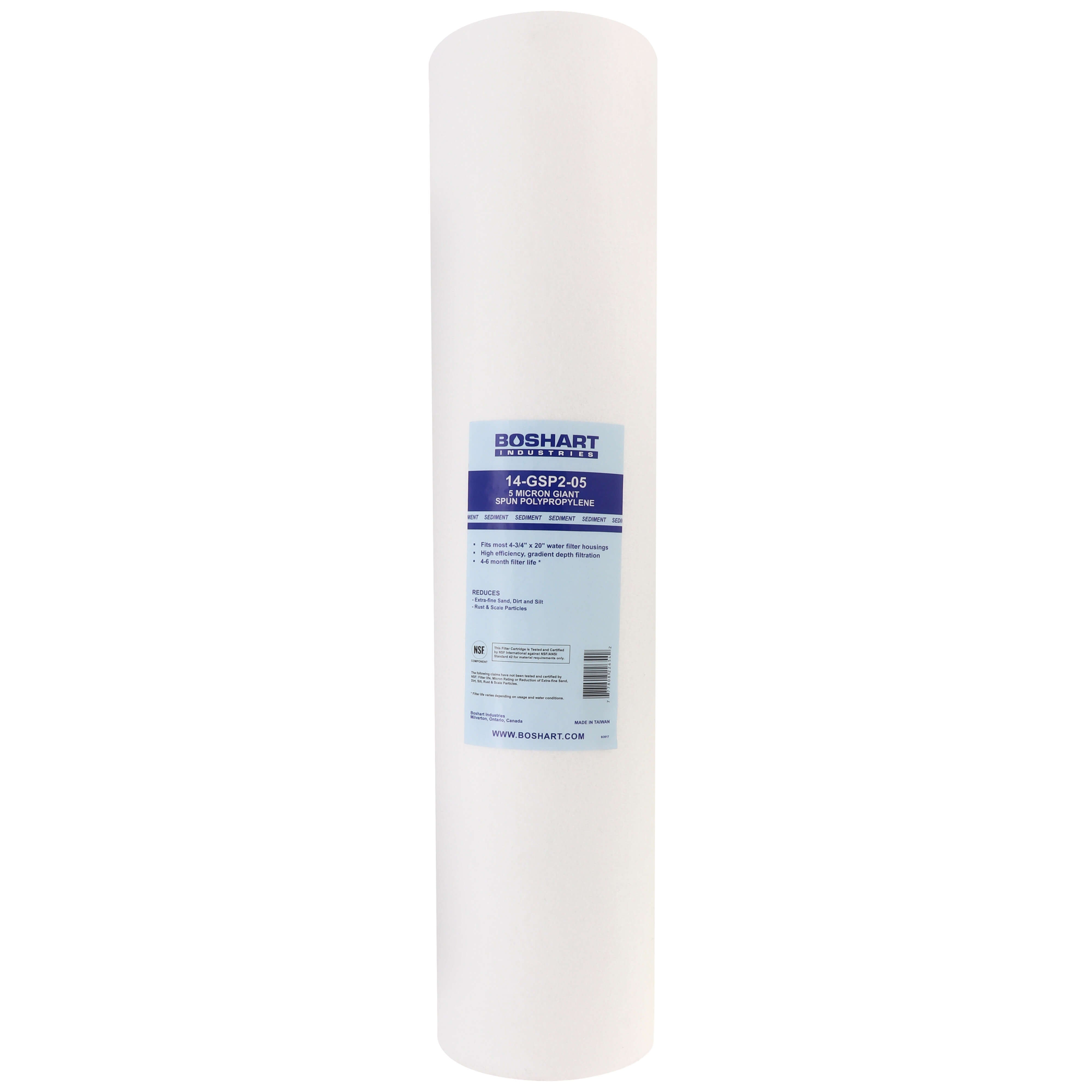 BOSHART Boshart 14-GSP2-05 5 micron 20 inch giant spun poly