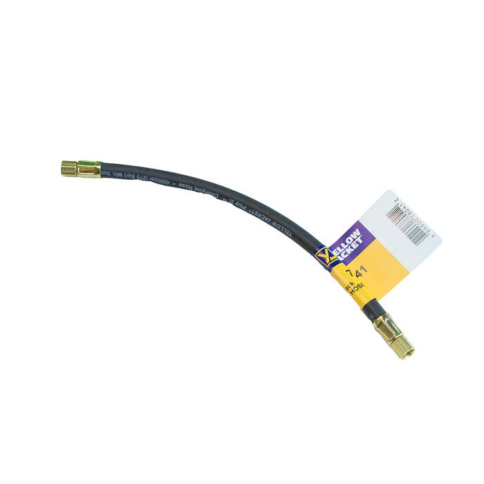 YELLOW JACKET Yellow Jacket 78041 Fuel Oil Hose 12 inch, 3/16 inch Female Flare x 3/16 inch Female Flare