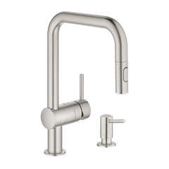 GROHE Grohe KKS-32319DC3 Minta Pull-Down Kitchen Faucet with Soap Dispenser