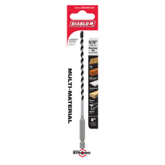 DIABLO Diablo DMAMM1020 multi-material carbide tipped hammer drill bit 5/32 inches x 4 inches x 6 inches hex shank