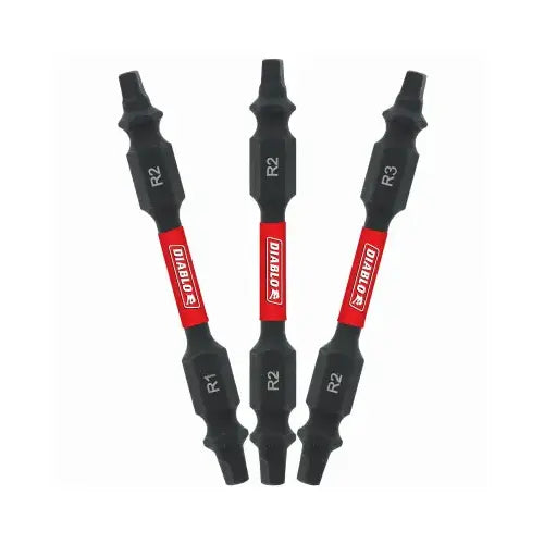 DIABLO Diablo DDESQV25-S3 double-ended square drive bit assorted 2-1/2 in. 3-piece 119054643