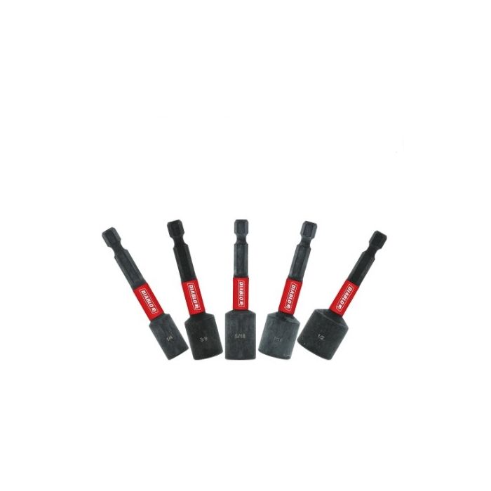 DIABLO Diablo DNTSL-S5 Magnetic Nut Setter Assorted Pack 2-9/16 Inch Length 5 Piece Pack
