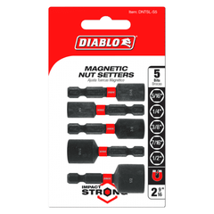 DIABLO Diablo DNTSL-S5 Magnetic Nut Setter Assorted Pack 2-9/16 Inch Length 5 Piece Pack