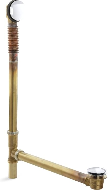 KOHLER Kohler K-7265-CP Clearflo Brass Toe Tap Bath Drain 1.5
