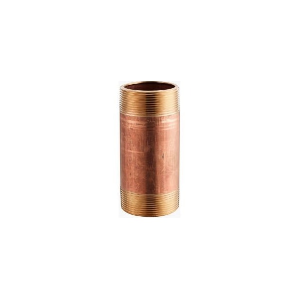 MERIT BRASS Merit Brass 2108-450 lead free seamless red brass pipe nipple 140 psi 1/2 in. x 4-1/2 in.