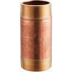 MERIT BRASS Merit Brass 2108-450 lead free seamless red brass pipe nipple 140 psi 1/2 in. x 4-1/2 in.
