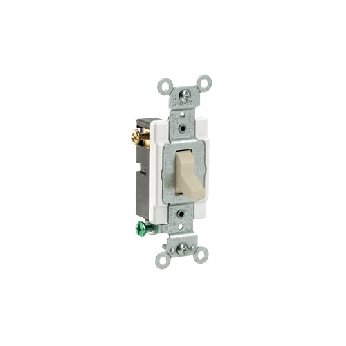 LEVITON Leviton CS320-2I 20 amp, 120/277 volt, toggle 3-way AC quiet switch, commercial spec grade, grounding, side wired