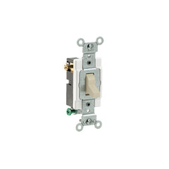LEVITON Leviton CS320-2I 20 amp, 120/277 volt, toggle 3-way AC quiet switch, commercial spec grade, grounding, side wired