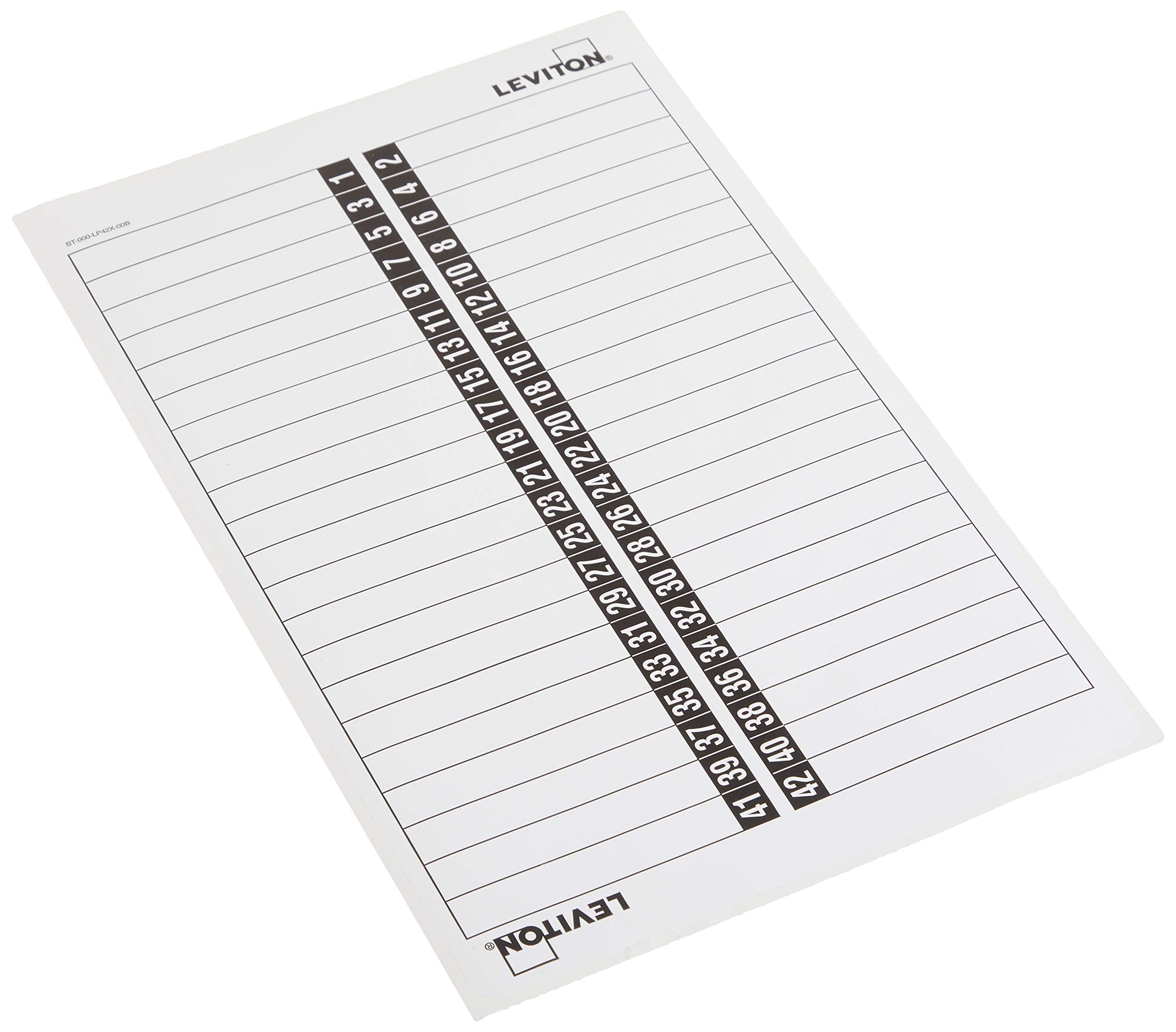 LEVITON Leviton LSTIK circuit identification sticker 4-3/4 in H x 9-1/8 in W LSTK4