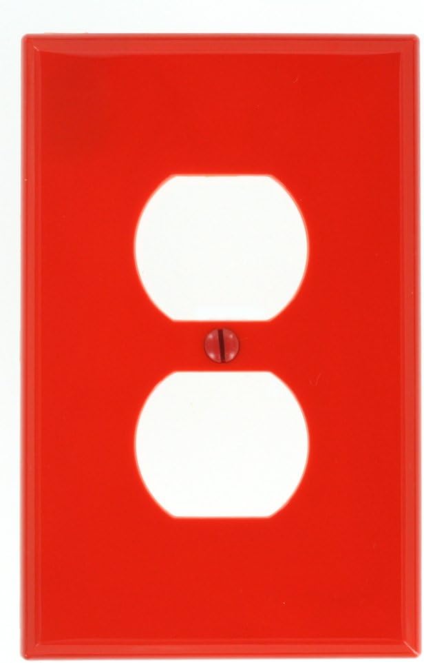 LEVITON Leviton PJ8-R 1-gang 1-duplex midway nylon wallplate midway size 1 pack