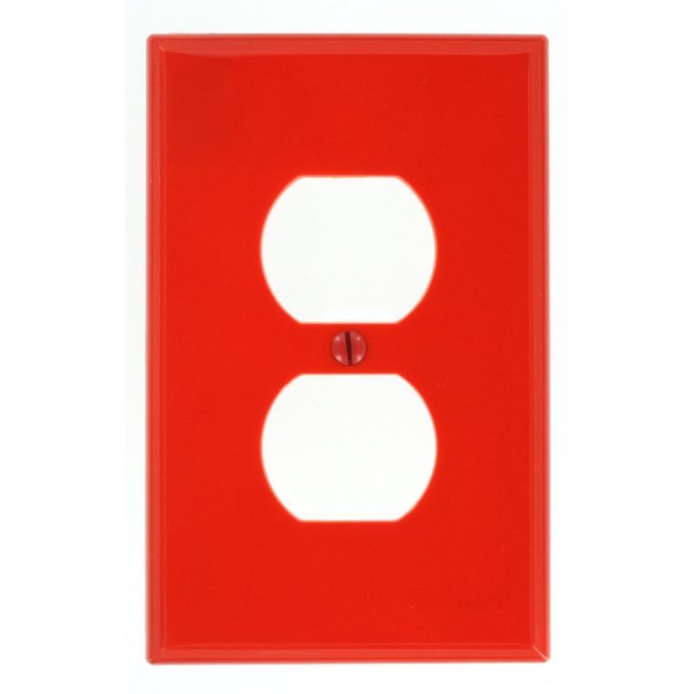 LEVITON Leviton PJ8-R 1-gang 1-duplex midway nylon wallplate midway size 1 pack