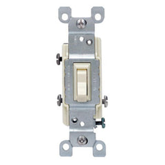 LEVITON Leviton 1453-WCP 3-Way Thermoplastic Non-Grounding Framed Toggle Quiet Switch 120 VAC 12 Amp 1/2 Hp 10 Pack