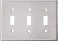 LEVITON Leviton 84011 3-gang Toggle Switch Wall Plate Standard Size