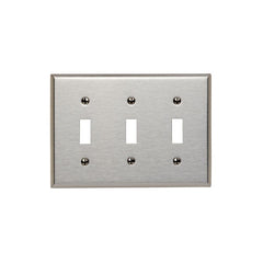 LEVITON Leviton 84011 3-gang Toggle Switch Wall Plate Standard Size