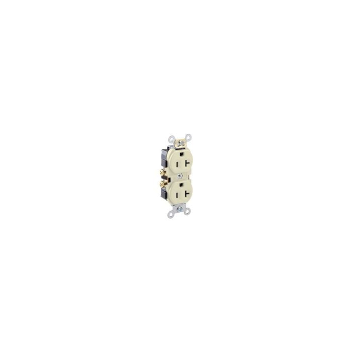 LEVITON Leviton CR20-T narrow body duplex receptacle straight blade 20-amp 125-volt