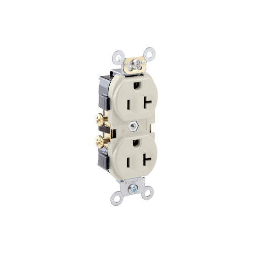 LEVITON Leviton CR20-T narrow body duplex receptacle straight blade 20-amp 125-volt