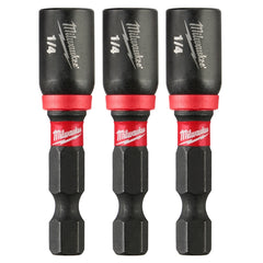 MILWAUKEE Milwaukee 49-66-4522 Shockwave 1/4 in. x 1-7/8 in. Power Impact Nutdriver (3-Pack)