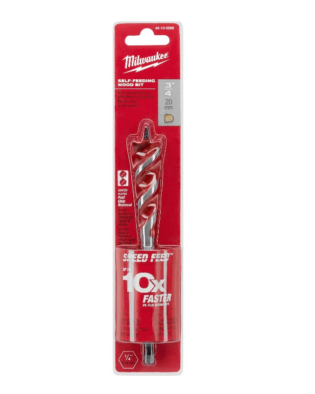 MILWAUKEE Milwaukee 48-13-0068 Speed Feed Wood Auger Bit 3/4 in x 6 in