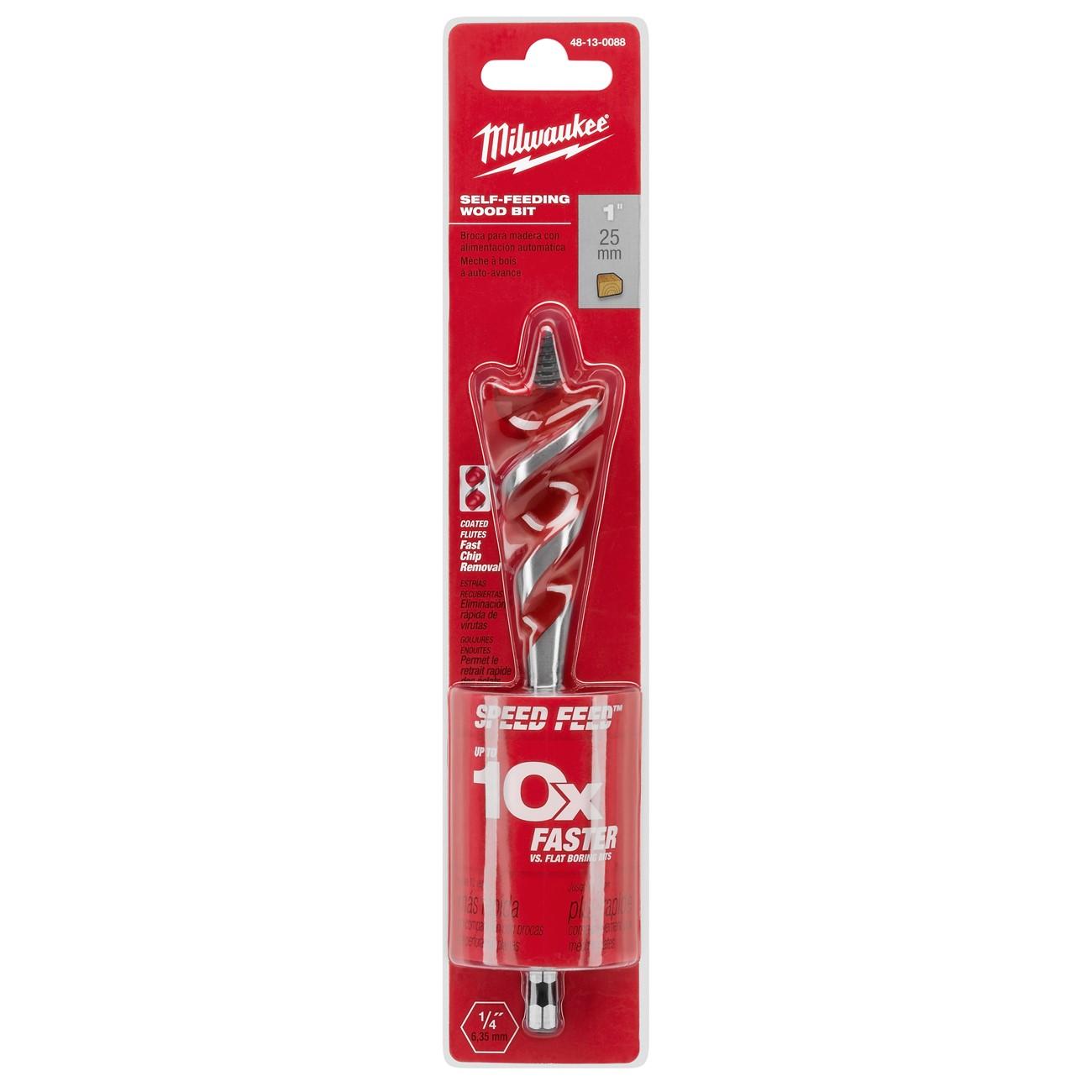 MILWAUKEE Milwaukee 48-13-0088 Speed Feed Wood Auger Bit 1 inch x 6 inch