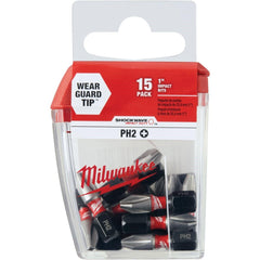 MILWAUKEE Milwaukee 48-32-5003 SHOCKWAVE #2 Phillips 1 In. Insert Impact Screwdriver Bit (15-Pack)