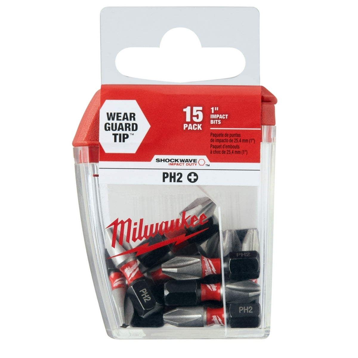 MILWAUKEE Milwaukee 48-32-5003 SHOCKWAVE #2 Phillips 1 In. Insert Impact Screwdriver Bit (15-Pack)