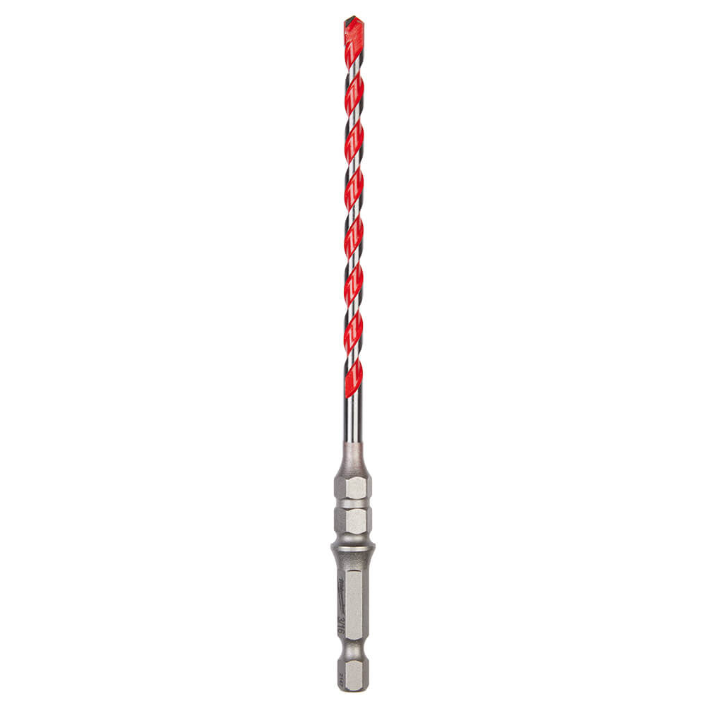 MILWAUKEE Milwaukee 48-20-9096 Shockwave Carbide Hammer Drill Bit for Concrete Screws 3/16 inches x 6 inches