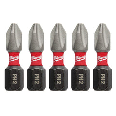MILWAUKEE Milwaukee 48-32-4601 Shockwave #2 Phillips 1 In. Insert Impact Screwdriver Bit (5-Pack)