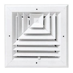 METAL-FAB Metal-Fab MFEASC10W3 extruded aluminum sidewall/ceiling 10x10 3-way