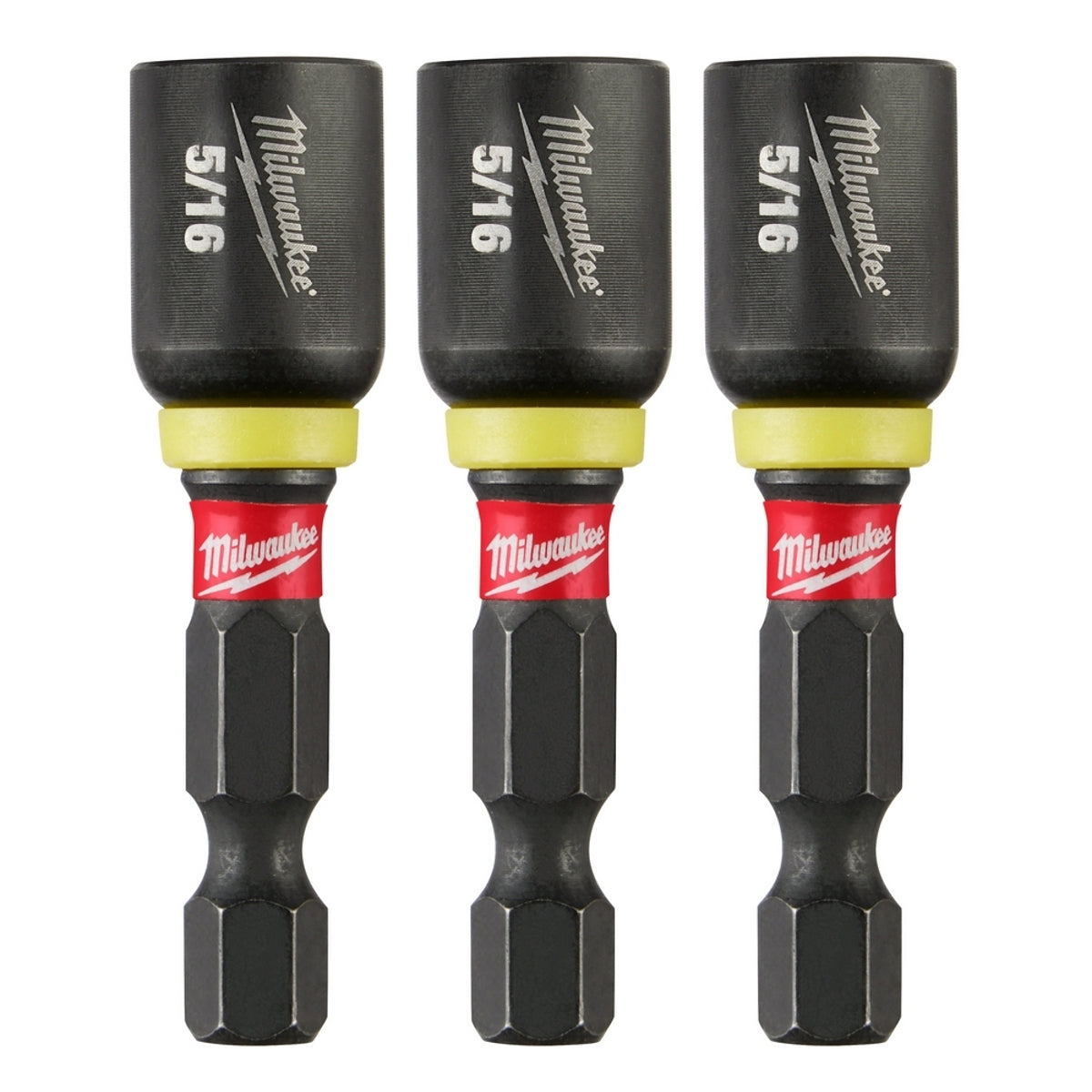 MILWAUKEE Milwaukee 49-66-4523 SHOCKWAVE 5/16 In. x 1-7/8 In. Power Impact Nutdriver (3-Pack)