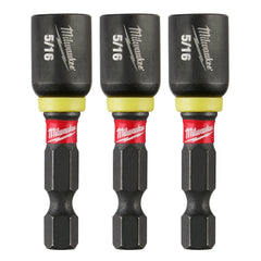 MILWAUKEE Milwaukee 49-66-4523 SHOCKWAVE 5/16 In. x 1-7/8 In. Power Impact Nutdriver (3-Pack)