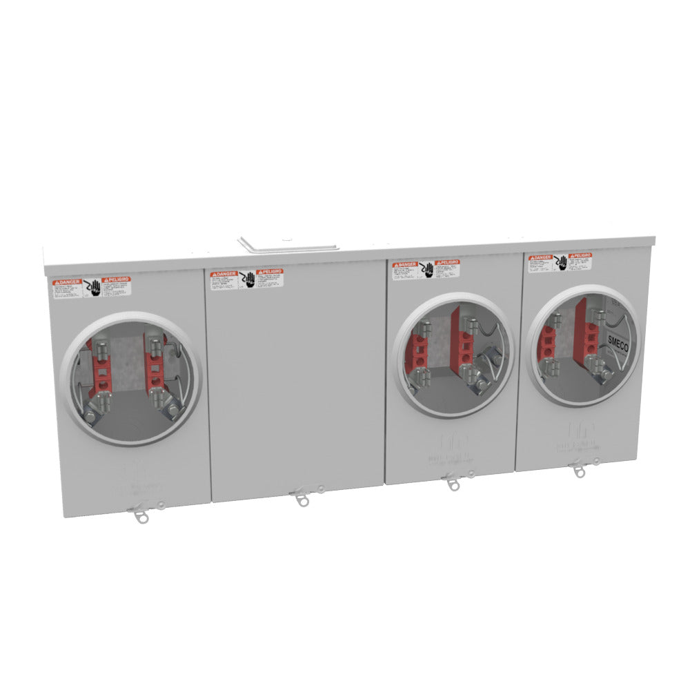 MILBANK Milbank U1253-X 4 term, ringless, large closing plate, 3 position 200a 300v 5.125l x 34.5w x 14h