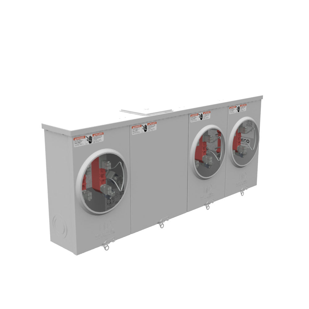 MILBANK Milbank U1253-X 4 term, ringless, large closing plate, 3 position 200a 300v 5.125l x 34.5w x 14h