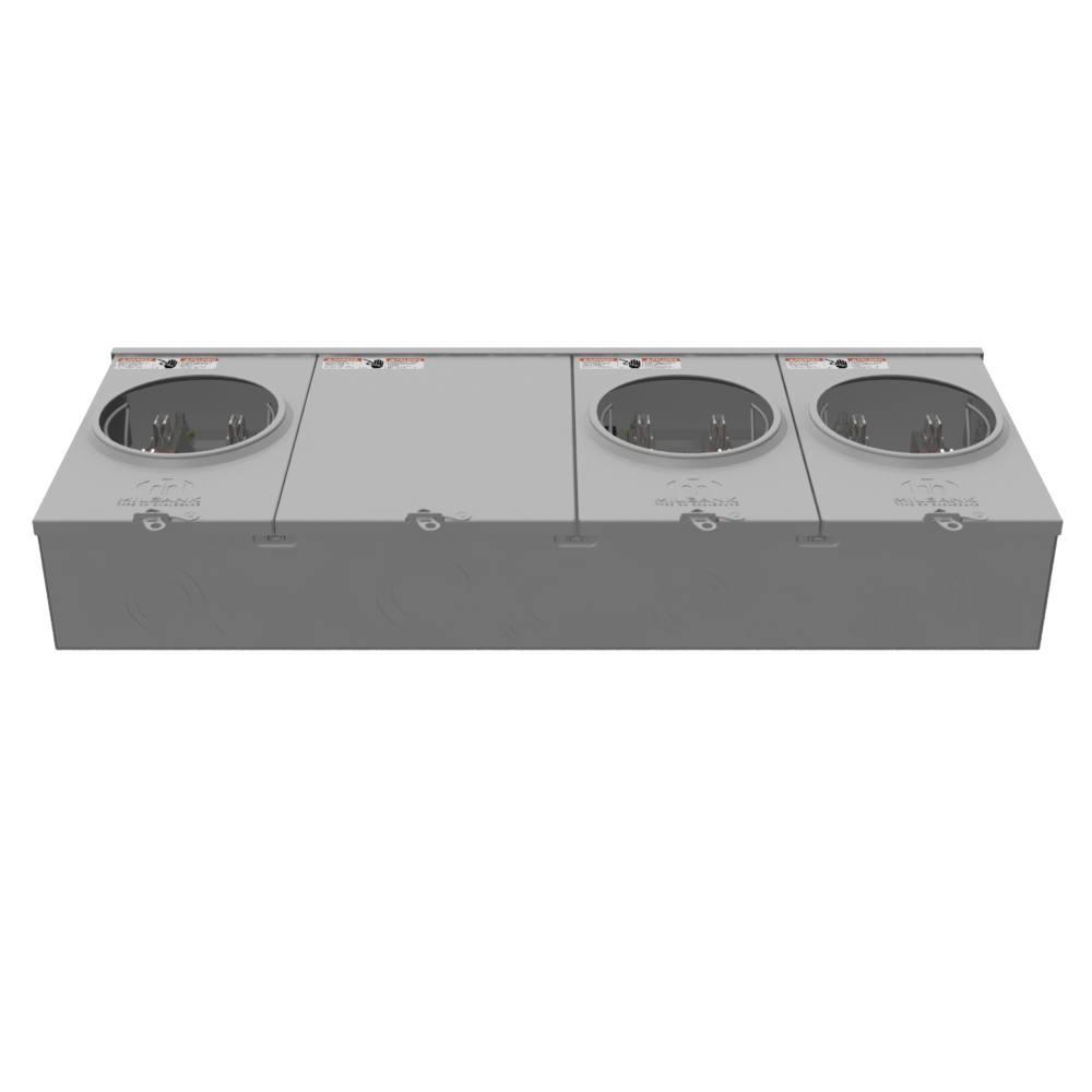 MILBANK Milbank U1253-X 4 term, ringless, large closing plate, 3 position 200a 300v 5.125l x 34.5w x 14h
