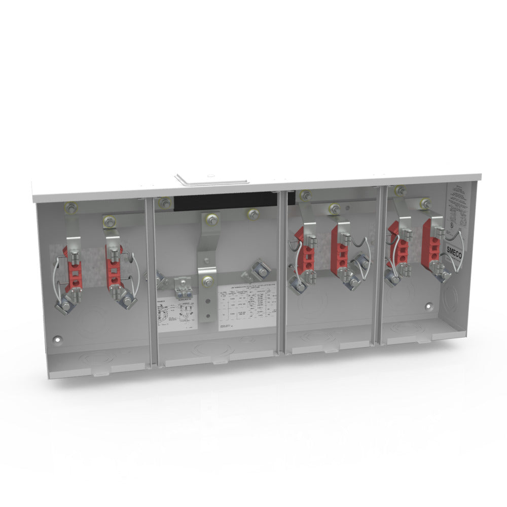 MILBANK Milbank U1253-X 4 term, ringless, large closing plate, 3 position 200a 300v 5.125l x 34.5w x 14h
