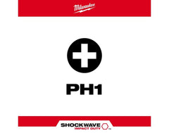 MILWAUKEE Milwaukee 48-32-4461 SHOCKWAVE Phillips Power Impact Screwdriver Bit #1 2 In.