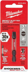 MILWAUKEE Milwaukee 48-32-4918 shockwave impact duty slotted single end screwdriver power bit 1/4 inch 2 inch