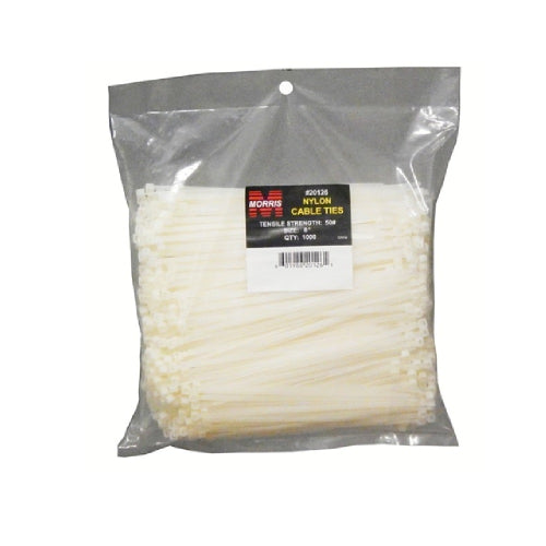 MORRIS PRODUCTS Morris Products 20124 Nylon Cable Ties 50LB 7 inch 1000 Pk