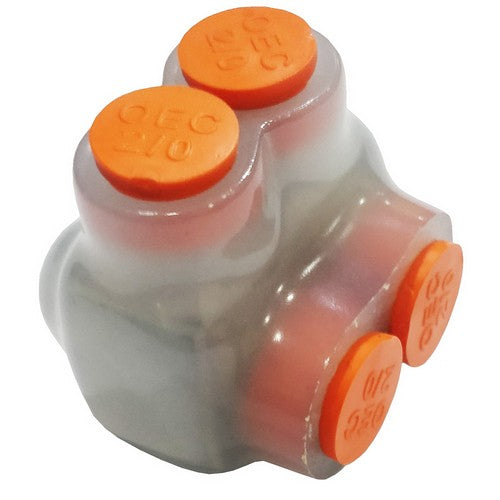 MORRIS PRODUCTS Morris Products 97328 Clear Insulated Multi-Cable Connector 600 Volt Single Entry 2 Port 1/0-2