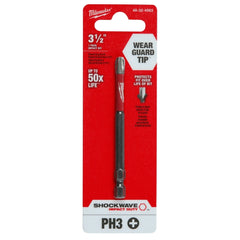 MILWAUKEE Milwaukee 48-32-4563 Shockwave Impact Phillips #3 Power Bit 3-1/2 Inch 1 Pack 48-32-4792 48-32-4192